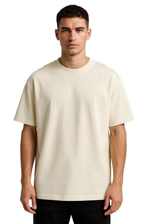 VEL Men’s Oversized Heavy Cotton T-Shirt